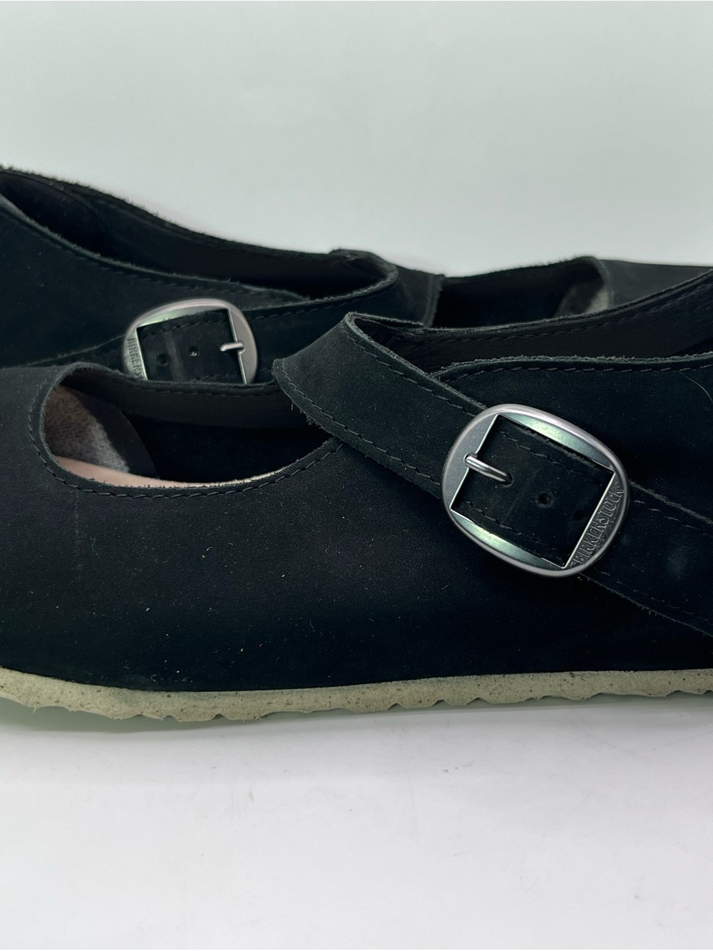 Birkenstock Black Mary Jane Sandals Suede Sz 40 9-9.5 women’s